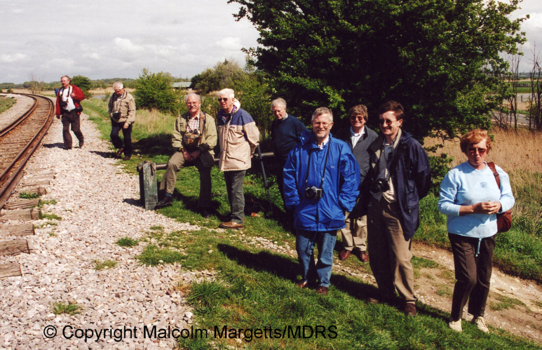 MDRS members by the lineside of the CF de la Baie de Somme