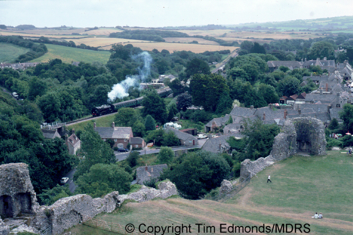 2-6-4T 80104 seen from Corfe Castle