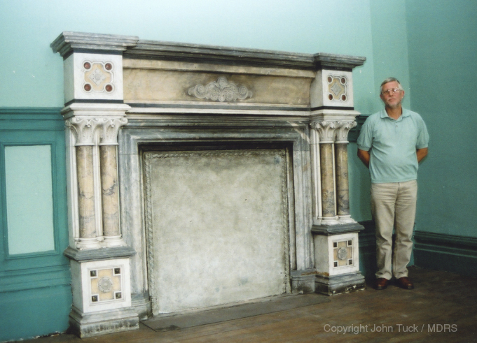 Original fireplace in the Midland Grand Hotel