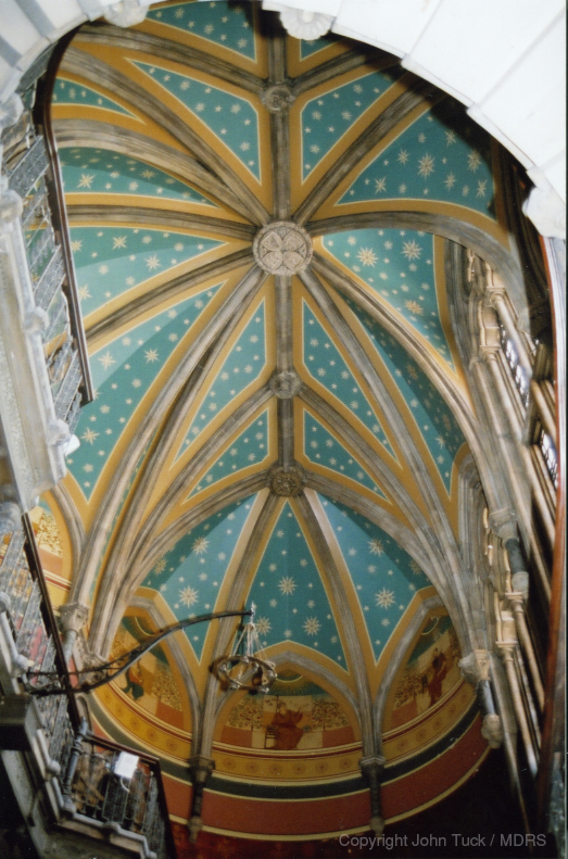 Dome above the grand staircase in the Midland Grand Hotel