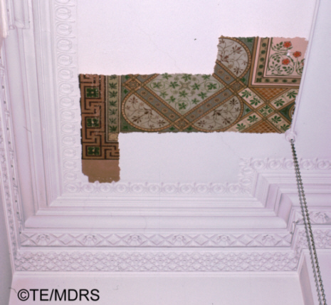 Ceiling of a former private suite in the Midland Grand Hotel