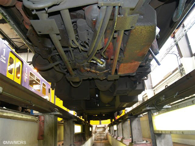 Class 150 from underneath 