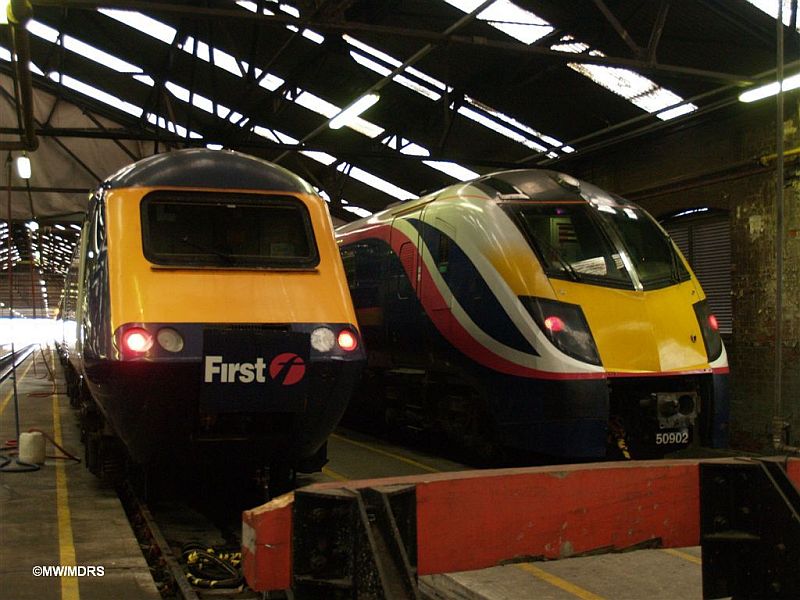 43035 and 50902 in carriage Shed